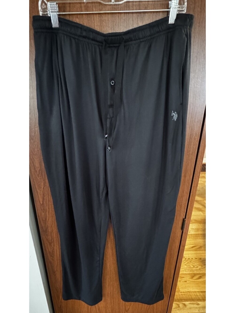 U.S. Polo Assn Sleep Pants Mens XL Black Lounge Pajama Bottoms Pockets Soft